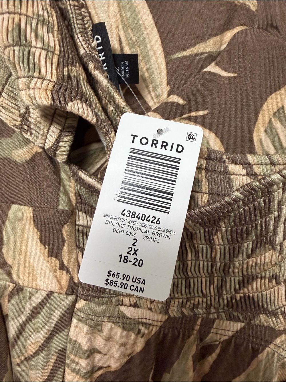 Torrid Mini Criss-Cross Back Dress NWT Women's Plus Size 2x - Picture 9 of 9